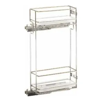 Vibo Výsuvný drátěný koš 150 krátký s miskami :: levý výsuv