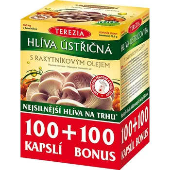 Přírodní produkt Terezia Company Hlíva ústřičná s rakytníkovým olejem 600 mg