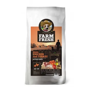 Krmivo pro psa Topstein Farm Fresh Chicken and Turkey Active/Puppy Grain Free