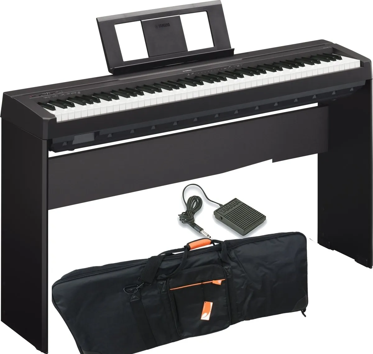 Foto Digitální piano Yamaha P-45B Set stojan + obal - Zbozi.cz