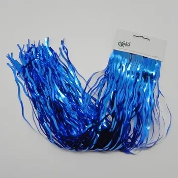 Vánoční dekorace Lameta vánoční 50cm vlnka modrá (KL21250Y/BL)