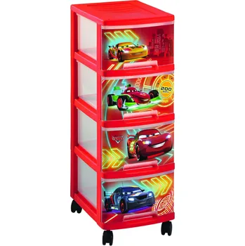 Curver Regálek 4 zásuvky Cars Curver Regálek 4 zásuvky Cars