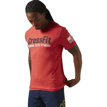 Reebok CrossFit Forging Elite Fitness Tee červené Pánské tričko Reebok CrossFit Forging Elite Fitness Tee červené