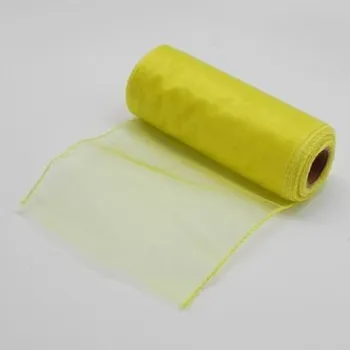 Organza obšitá š15cm/9m žlutá (15CM10Y/68)