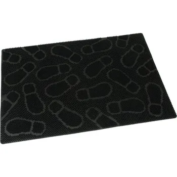 Rohožka Gumová čisticí venkovní vstupní rohož FLOMA Shoes - délka 60 cm, šířka 90 cm, výška 1 cm