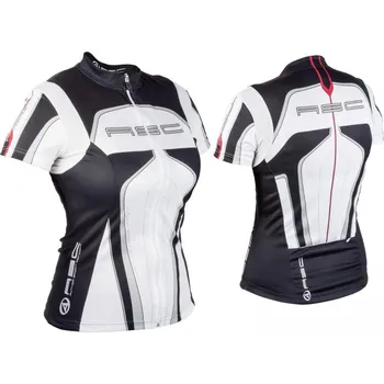 cyklistický dres Author Dres Lady Sport k/r bílý/černý/červený