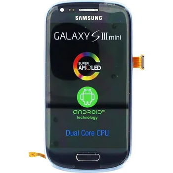 LCD + dotyk + přední kryt pro Samsung Galaxy S III mini, blue