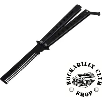 hřeben Hřeben motýlek Rocka Butterfly Knife Comb Black