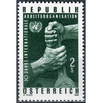 Poštovní známka (1969) MiNr. 1305 ** - Rakousko - 50 let Mezinárodní organizace práce (ILO)