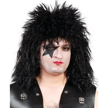 Karnevalová paruka Paruka Roker černá - Nejvýhodnější