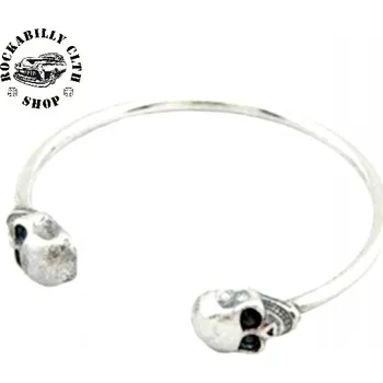 Náramek Náramek kovový lebky Rocka Iron Bracelet Skulls
