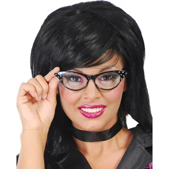Karnevalový doplněk Brýle 60-tá léta černé - Nejvýhodnější