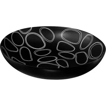 Asa Selection Loops mísa 40 x 9 cm černá s dekorem