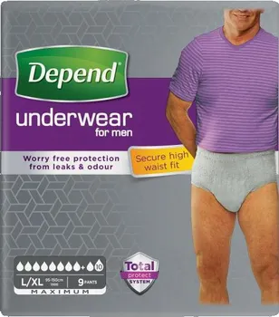 Inkontinenční kalhotky Depend Maximum Underwear pro muže 9 ks 