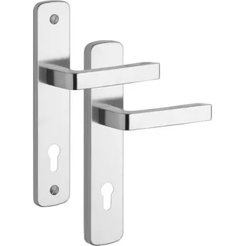 Dveřní kování Bezpečnostní kování ROSTEX 807/90 ASTRA, klika/klika, chrom nerez