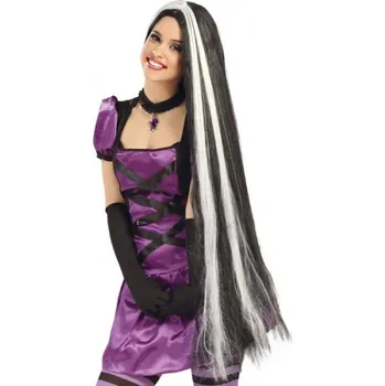 Karnevalová paruka Paruka superlong černo-bílá