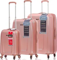 CITIES T-125/3 ABS sada cestovních kufrů růžová