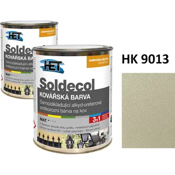 barva na kov HET Soldecol Kovářská Barva 0,75 L | HK 9013 šedá hliník