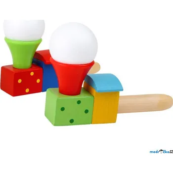 Dřevěná hračka Drobné hračky - Foukání do balónků, Vlak, 1ks (Small foot)