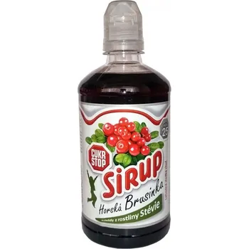 Sirup Sirup Brusinka 500ml Nova Fruit - CUKR STOP - Praga Drinks