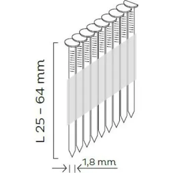 Sponkovačka KM REICH Hřebíky se zápustnou hlavou SK DA 64mm, 4000ks, KMR 10300770