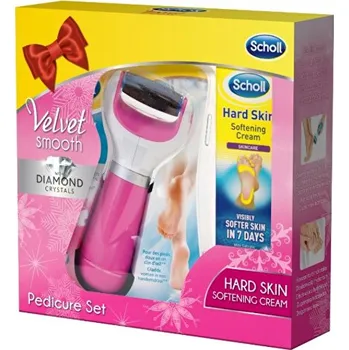 Kosmetická sada Scholl Velvet Smooth Pink + krém na změkčení 60 ml