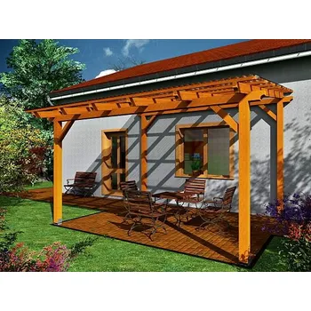 Pergola Pergola Standard ke zdi domu 250x270 - sklon 10°