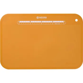 Kuchyňské prkénko Ohebná krájecí podložka s pravítkem 37 x 25 cm, oranžová - Kyocera