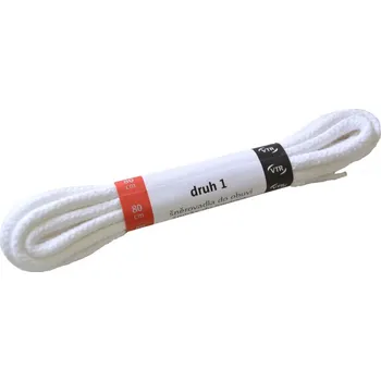 Tkaničky do bot Kulaté bavlněné tkaničky do bot 1 bílá Délka: 80 cm