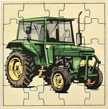 Puzzle Pelisport Dřevěné Puzzle Traktor 1 barevné