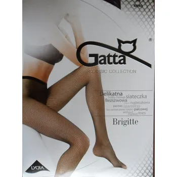 Dámské punčochy BRIGITTE 01-punčochové kalhoty GATTA nero (černé) (síťované punčochové kalhoty)