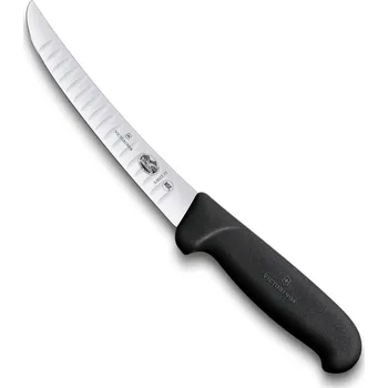 Vykosťovací nůž Victorinox Fibrox 15 cm, zahnutá čepel s výbrusy, černý