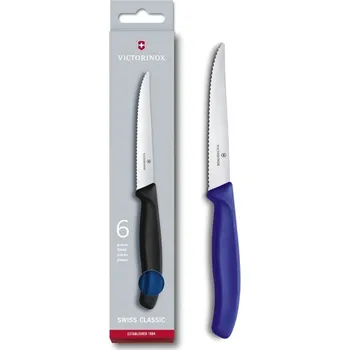 Kuchyňský nůž Sada zoubkovaných nožů na steak Victorinox Swiss Classic 6 ks, modrá
