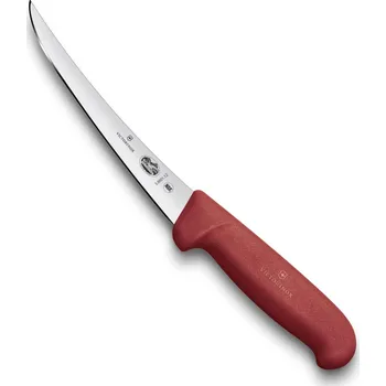 Kuchyňský nůž Vykosťovací nůž Victorinox Fibrox 12 cm, úzká zahnutá čepel, červený