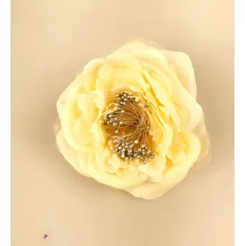 umělá květina Hlavička růže snow - krémová