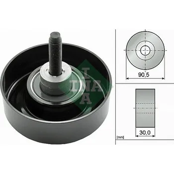 Vratná/vodicí kladka, klínový žebrový řemen INA 532 0405 30