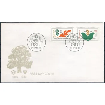 Poštovní známka (1980) FDC - MiNr. 809 - 810 - Norsko - 100 let norské křesťanské ligy