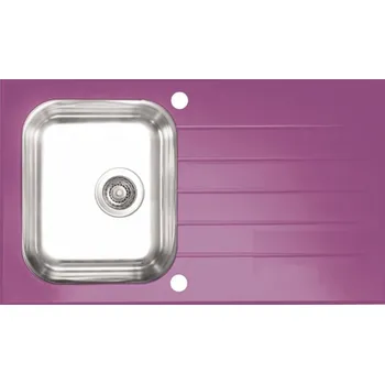 Nerezový dřez Alveus Glasix 10, fialová