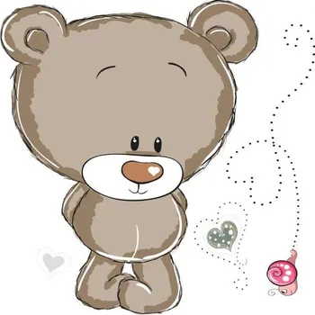 Samolepící dekorace Méďa samolepka na zeď - M