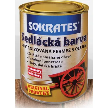 barva a nátěr na dřevo SOKRATES SEDLÁCKÁ BARVA 0,7 kg Barva: 0100 bílá