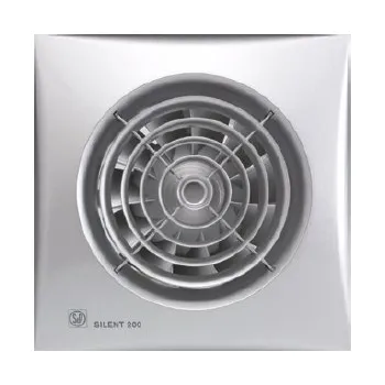 Domácí ventilátor Soler & Palau SILENT 200 CRZ Silver tichý axiální ventilátor s časovým doběhem