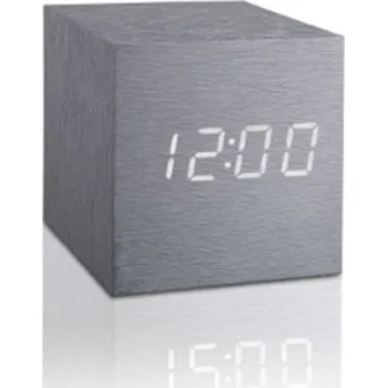 Gingko Cube Aluminium Click Clock LED