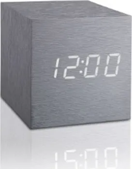 Budík Gingko Cube Aluminium Click Clock LED