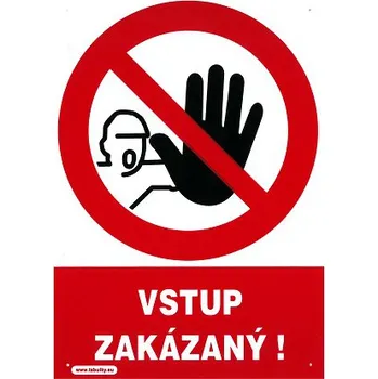 Výstražná páska SK - Vstup zakázaný 210x297mm - samolepka MAGG 120160