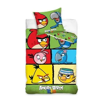 Povlečení Povlečení bavlna - Angry birds Check 140x200,70x80 cm