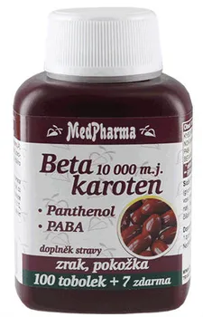 MedPharma Beta karoten 10 000 m. j. + Panthenol + PABA 107 tobolek