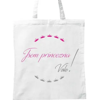 BIO plátěná taška s potiskem Jsem princezna