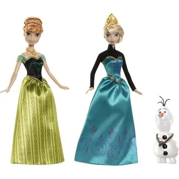 Panenka Mattel Ledové království Elsa, Anna a Olaf