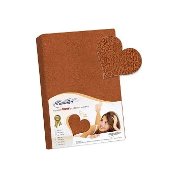 Prostěradlo Prostěradlo froté 110x200 cm hnědá