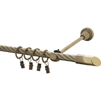 Garnýž Garnýž kovová 200 cm kroucená jednořadá 16 Piza II mosaz